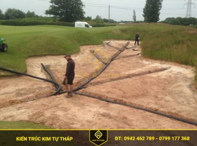 Tìm hiểu về quy trình thi công hố cát bunker cho sân golf